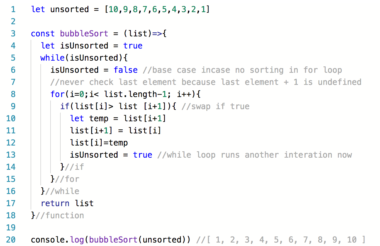 bubble sort scilab
