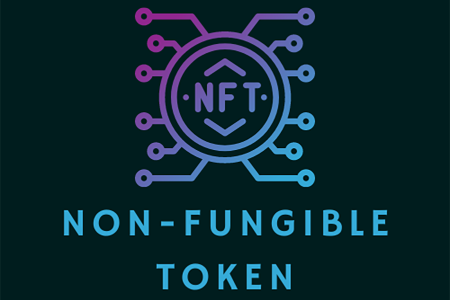 A logo with NFT Non-Fungible Token on it