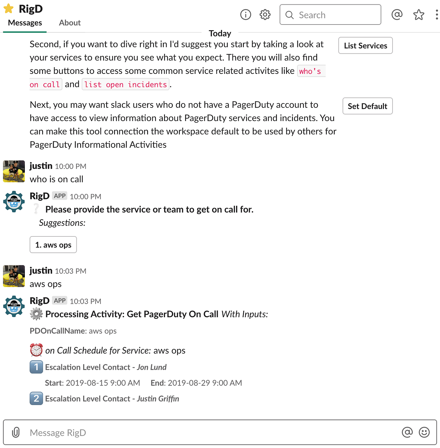 Find PagerDuty On Call from Slack in under 10 seconds by Justin