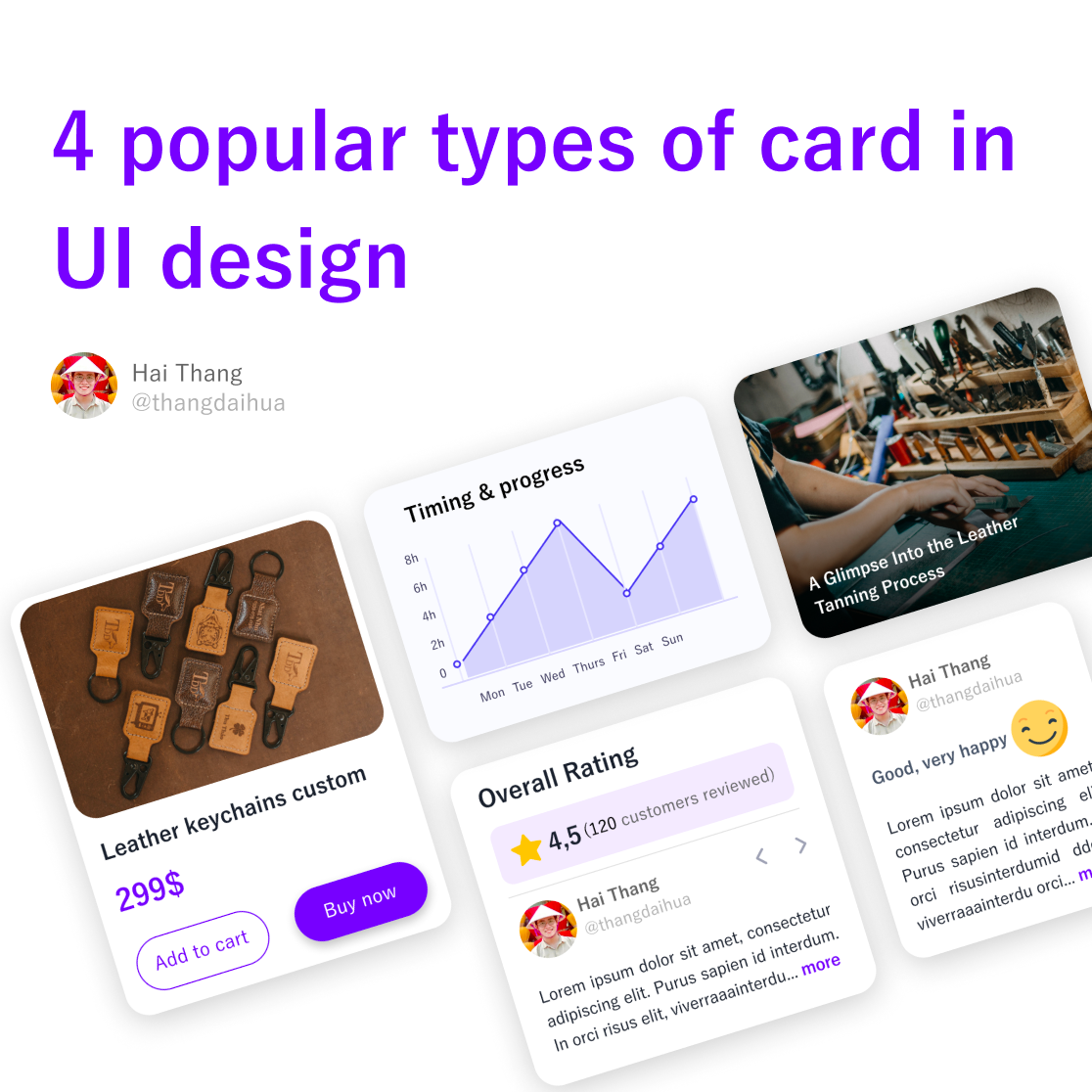 4 popular types of cards in UI design | by NALSengineering | Medium