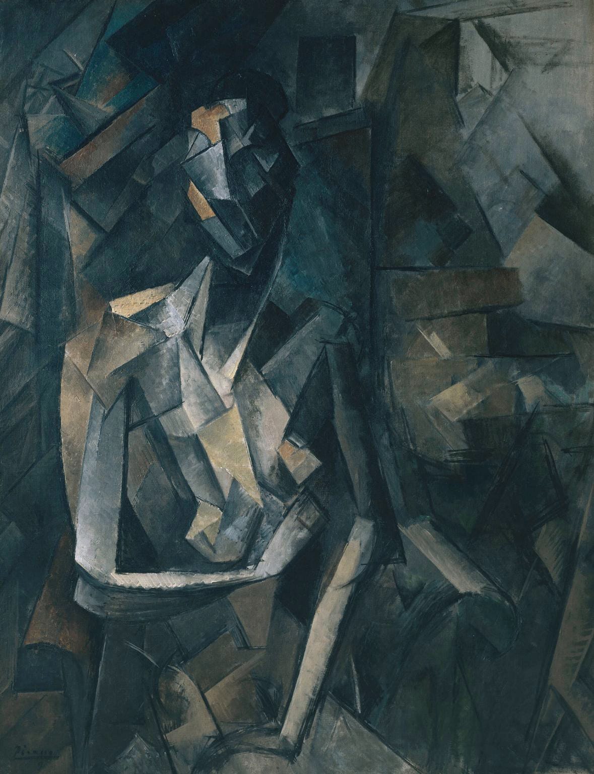 Figure dans un Fauteuil (Seated Nude, Femme nue assise), oil on canvas, 92.1 × 73 cm,