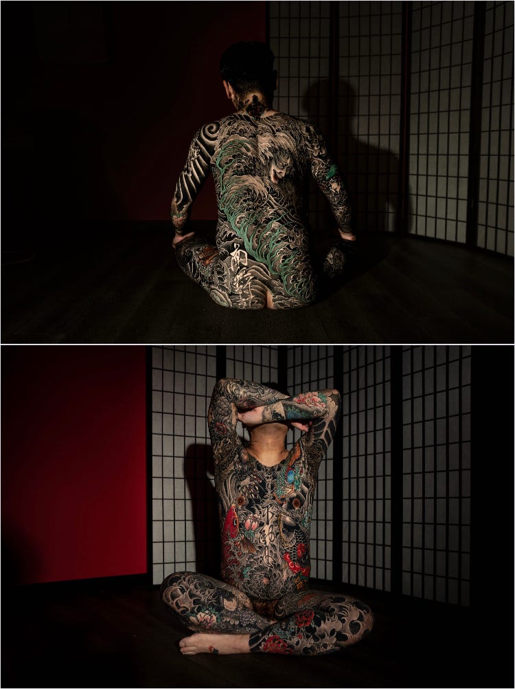 Giorgio Fragiacomo’s Tattoo Images, Japanese Yakuza