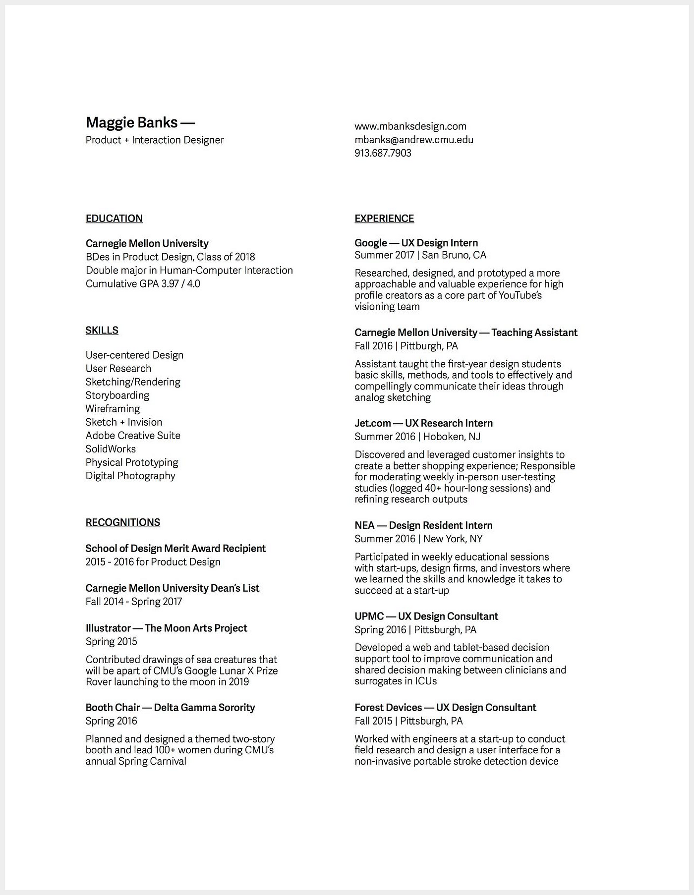 8 Brilliant Ux Designer Resumes That Secured Job Offers From Google By Bestfolios Com Bestfolios Medium 8 Brilliant Ux Designer Resumes That Secured Job Offers From Google By Bestfolios Com Bestfolios Medium