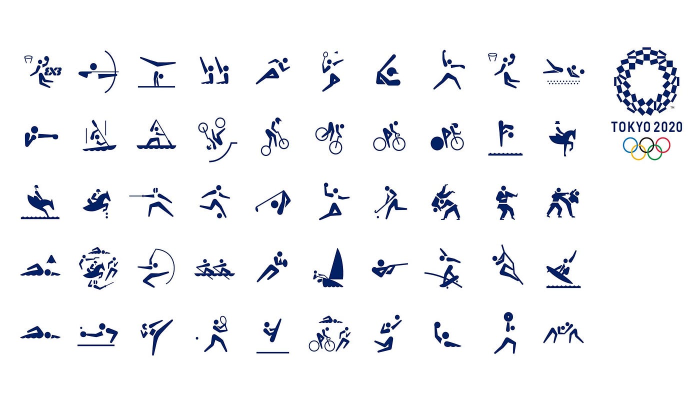 The Stories Beneath the 5 Best Tokyo Olympic Pictograms by Elijah