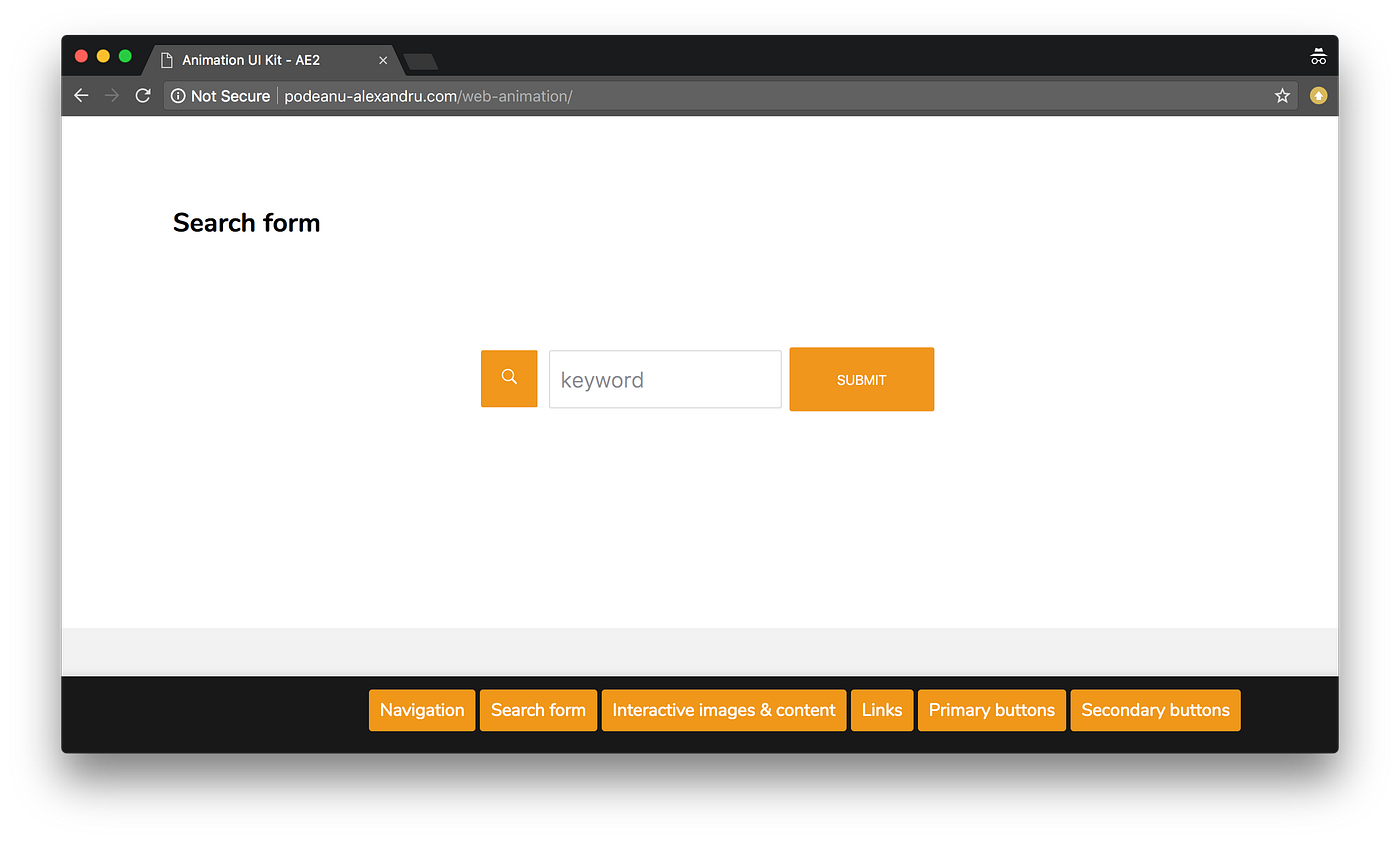 Interactive User Interface Kit — Animation for the Web | by Podeanu ...
