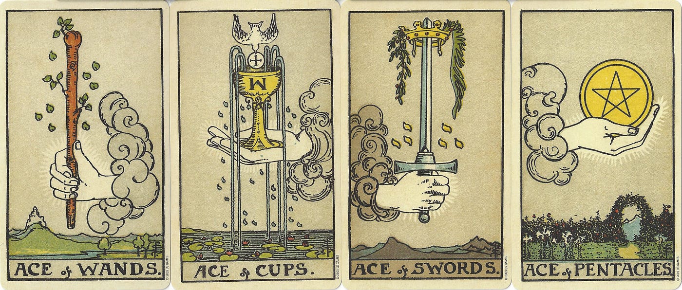 The Four Aces. Understanding the Tarot Cards | by Jay Squires | Polytheist  Problems | Medium