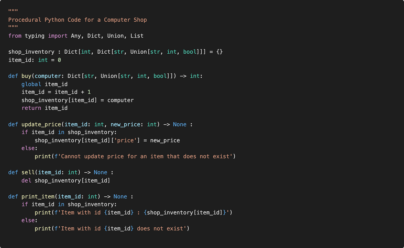 From Procedural Python to Object Orientation | by Sami Islam | Medium