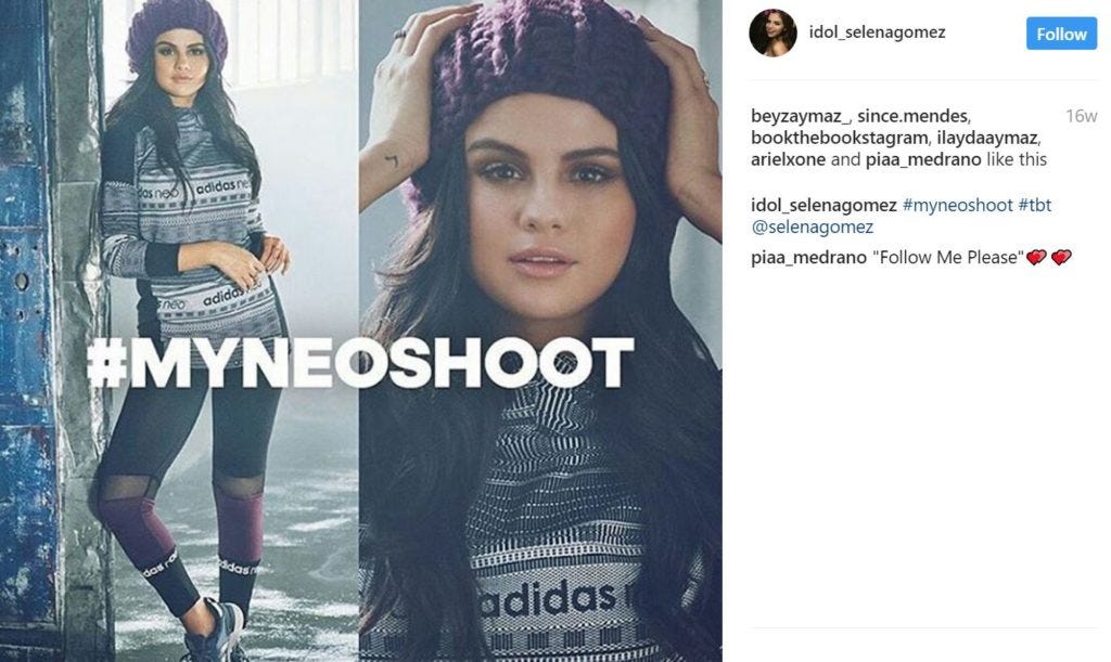 adidas instagram post