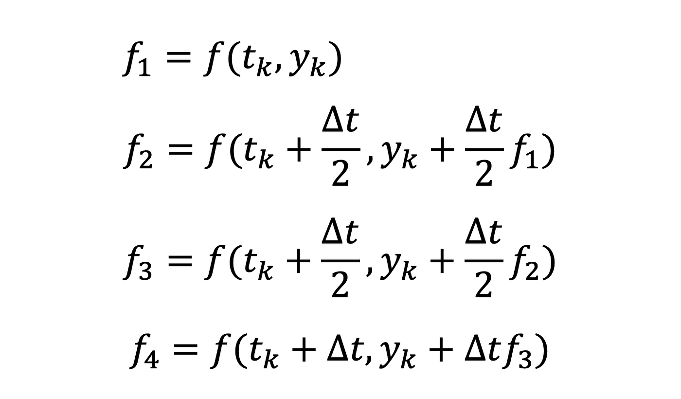 RungeKutta Numerical Integration of Ordinary Differential Equations in