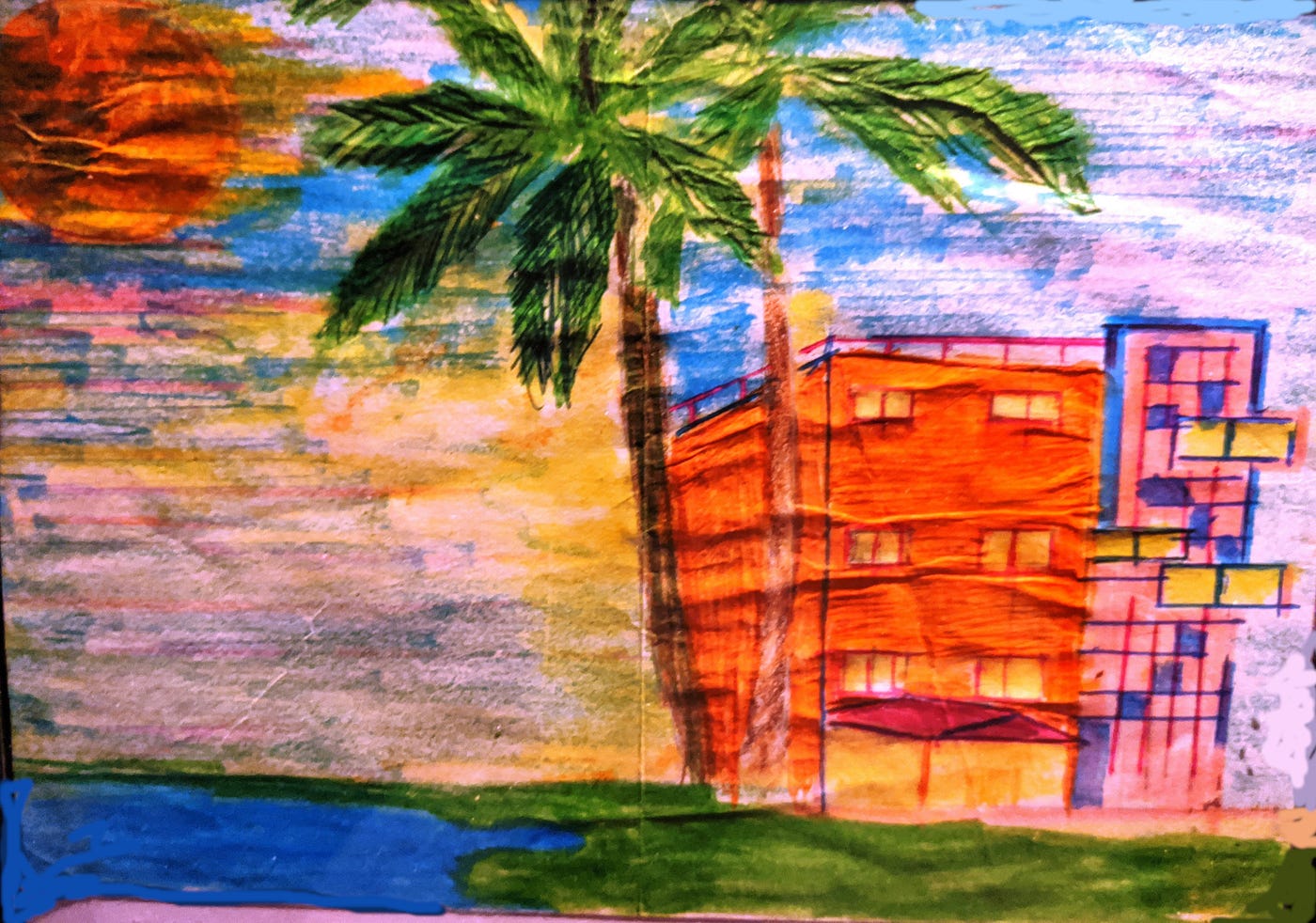 Category ∙ Art Collection on ILLUMINATION ∙ Subcategory ∙ Art by Keira Fulton-Lees ∙ Title ∙ Miami Beach Art Deco