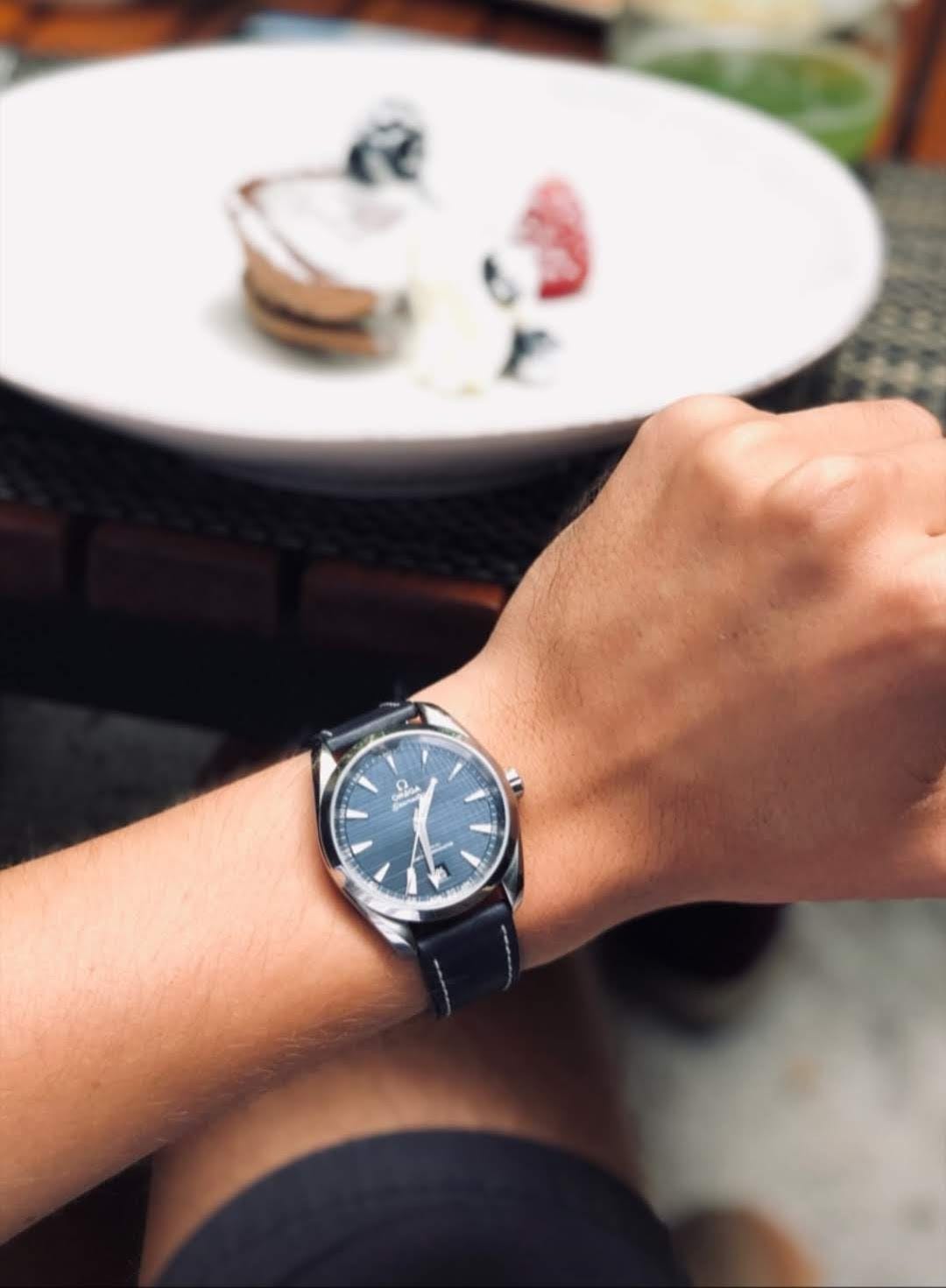 omega aqua terra wrist