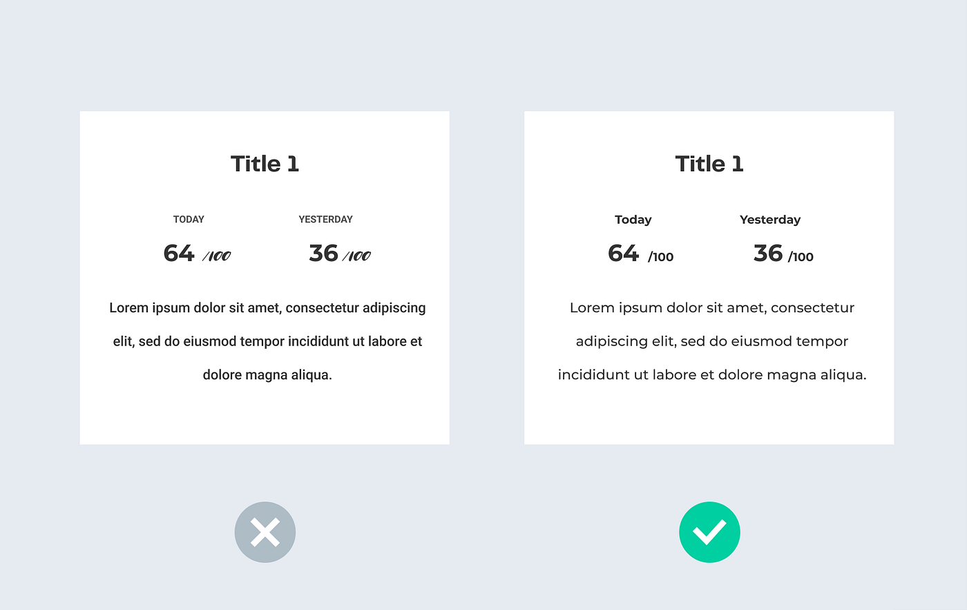 Don’t use too many font styles. Use three or less font family in your design.