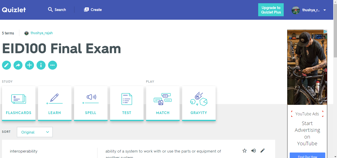 Quizlet — Online Study Tool. Module #8 — Create | By Thushya Rajah | Medium