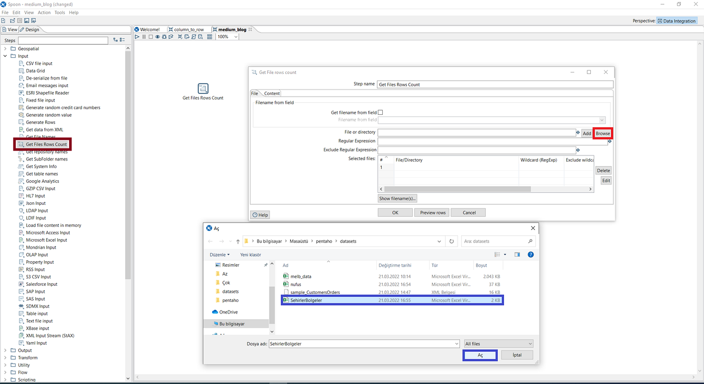 PENTAHO SPOON DERS 1 INPUT. Herkese Merhabalar, by Kardelen Erdem