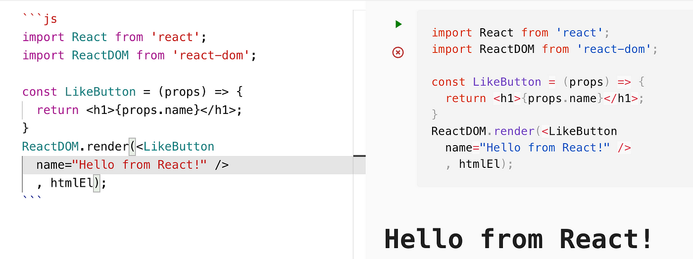 React example