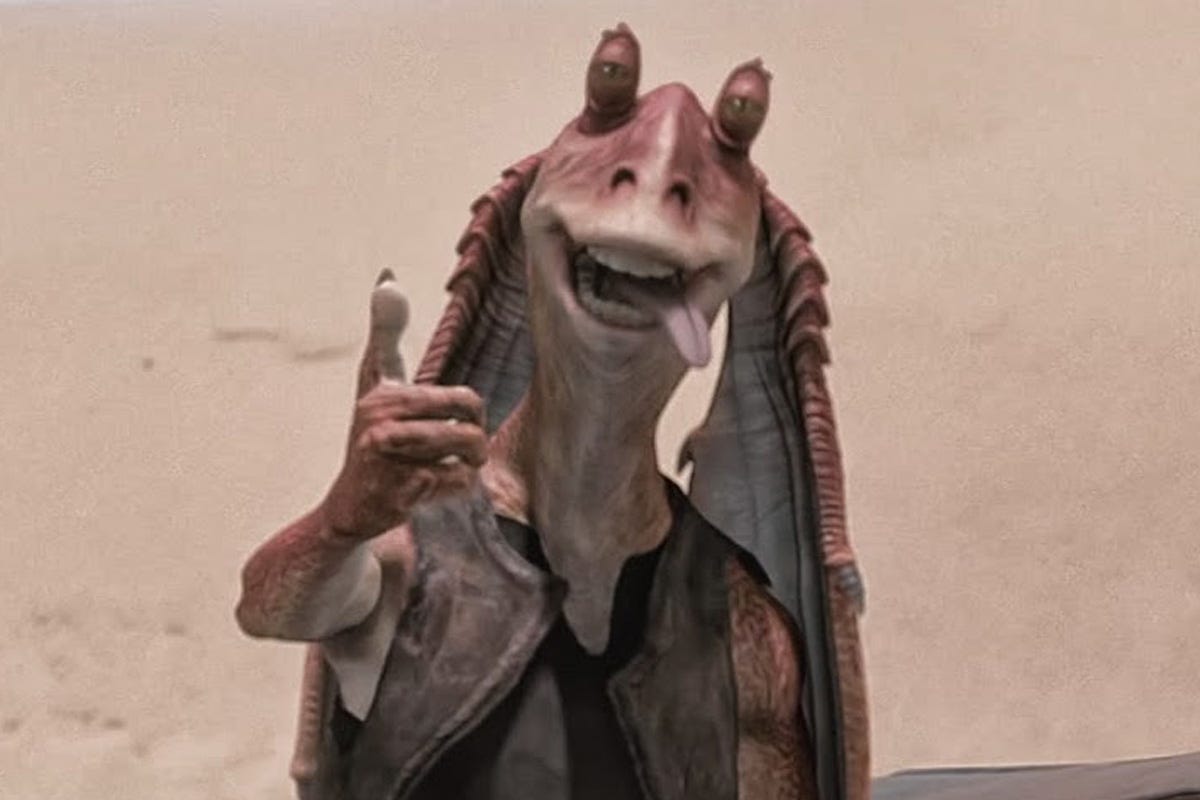 President JarJar Binks. Is Donald Trump an imbecile or a Sith… by