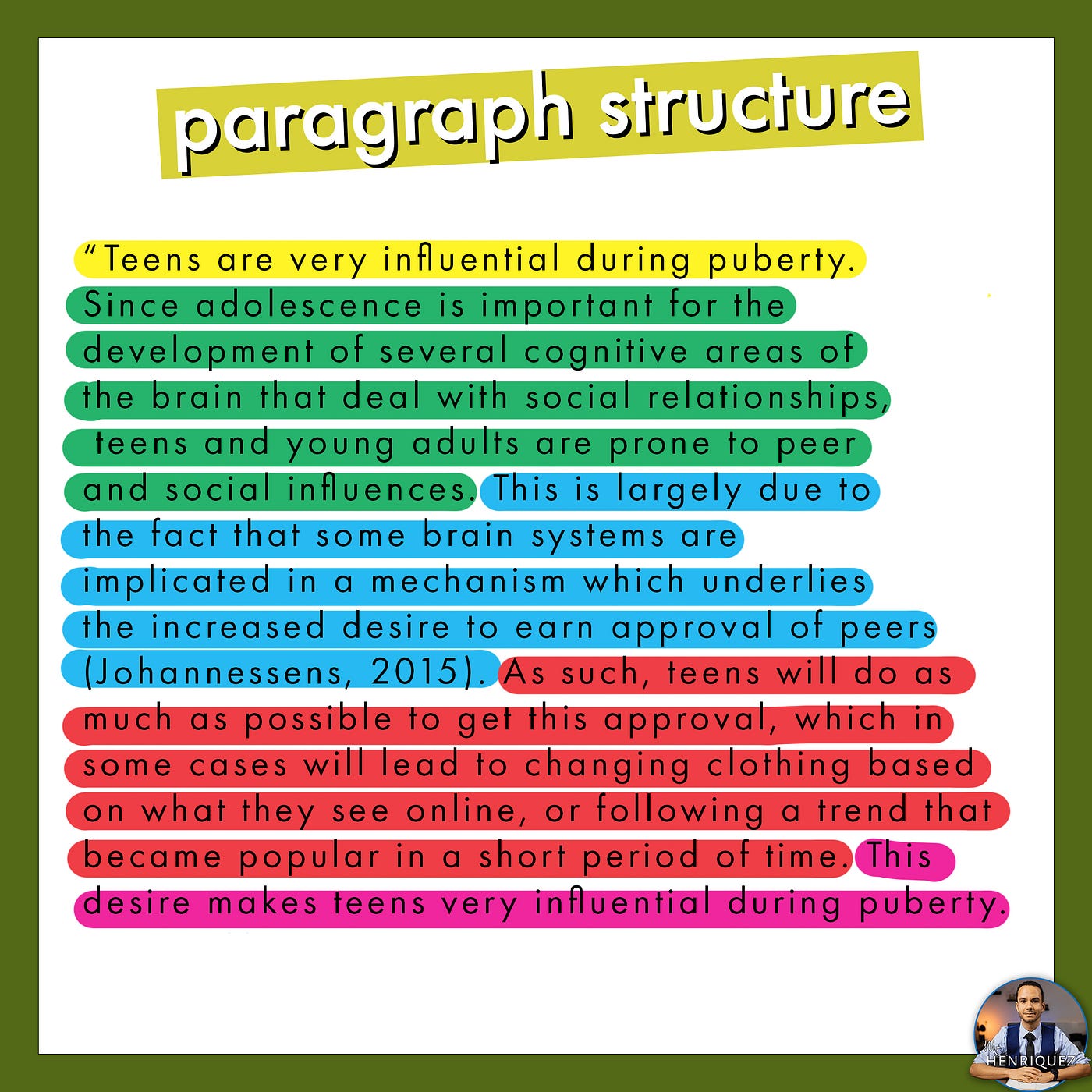 paragraph structure for personal statement