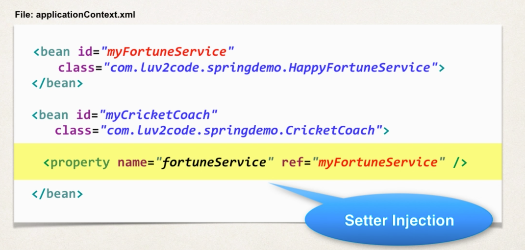 java-spring-dependency-injection-with-xml-and-setter-by-tinghuan