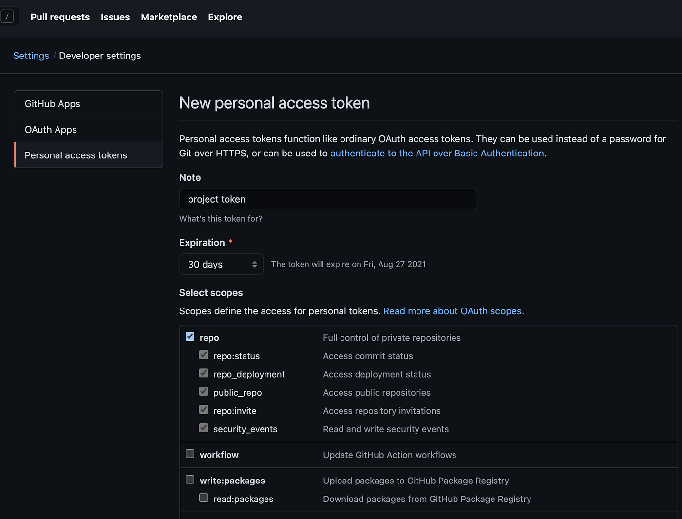 github.com authentication token for git oppressions | by Shiman Dc | Medium