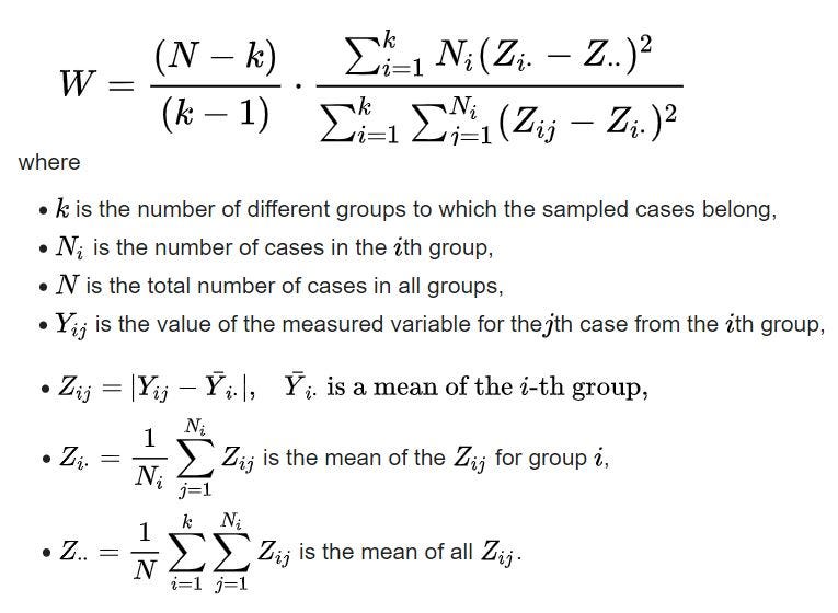 Levene S Test The Assessment For Equality Of Variances By Kyaw Saw Htoon Medium