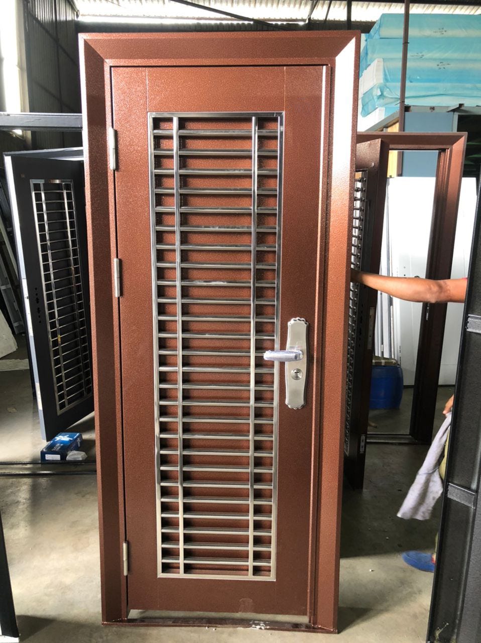 Copper Security Door finished
