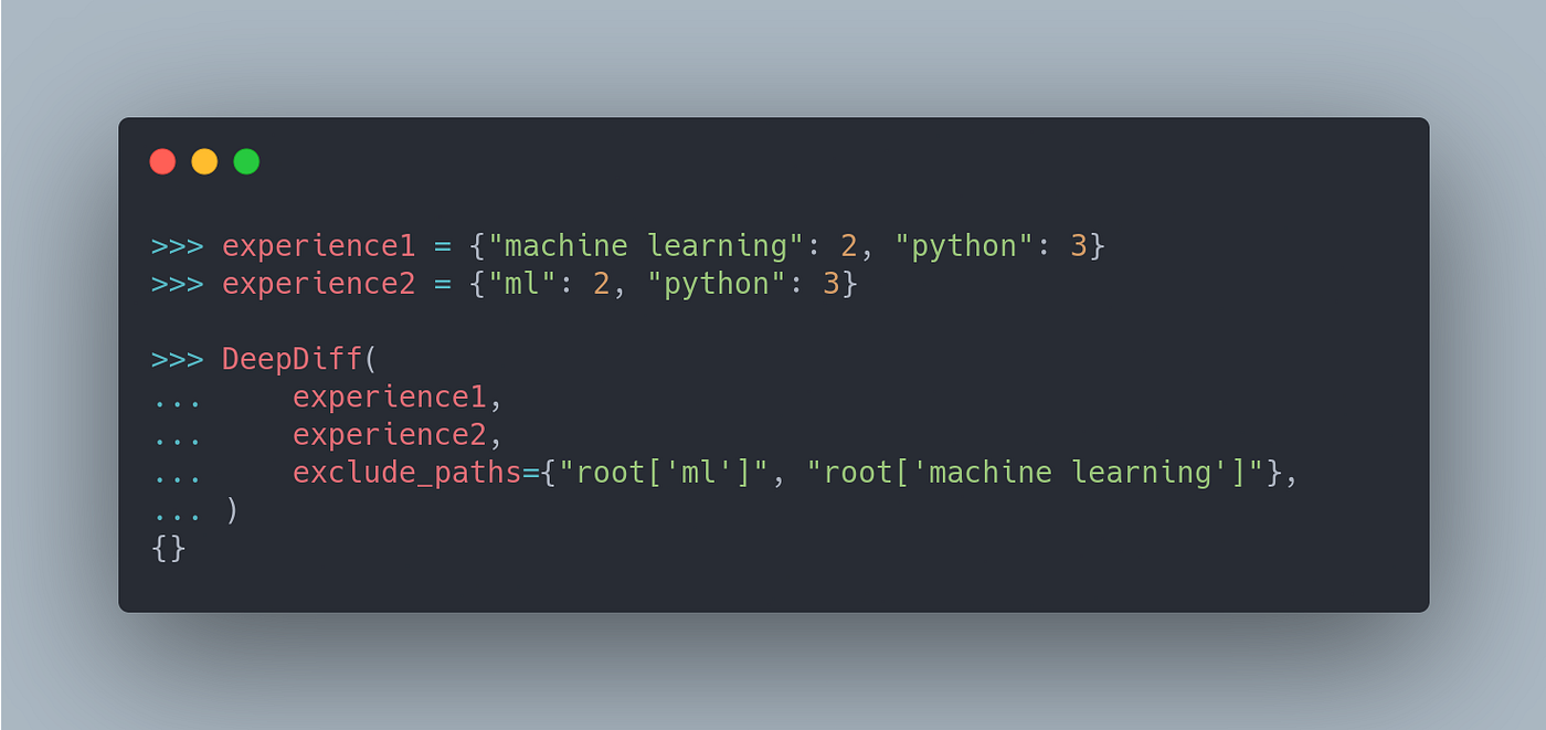 DeepDiff — Recursively Find and Ignore Trivial Differences Using Python ...