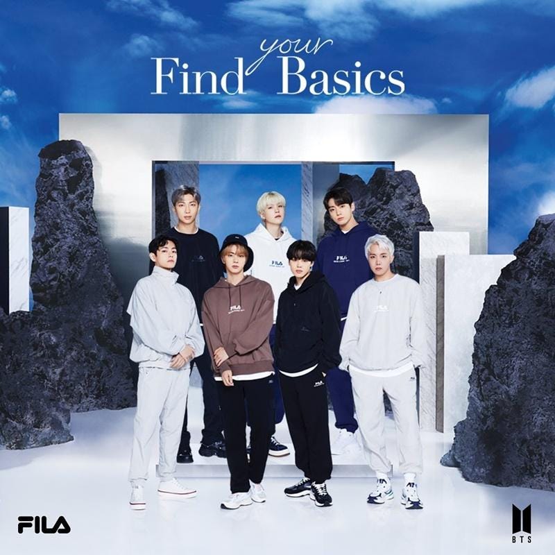 fila bts find your basics styleupk