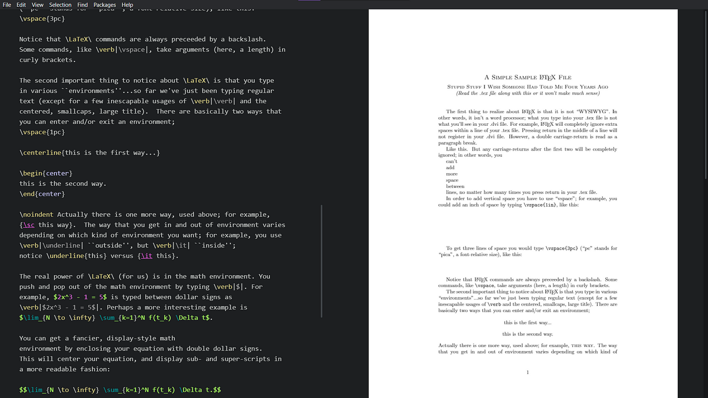 How To Write Latex In Atom Setup Atom As Your Latex Editor By Maarten De Baecke Medium