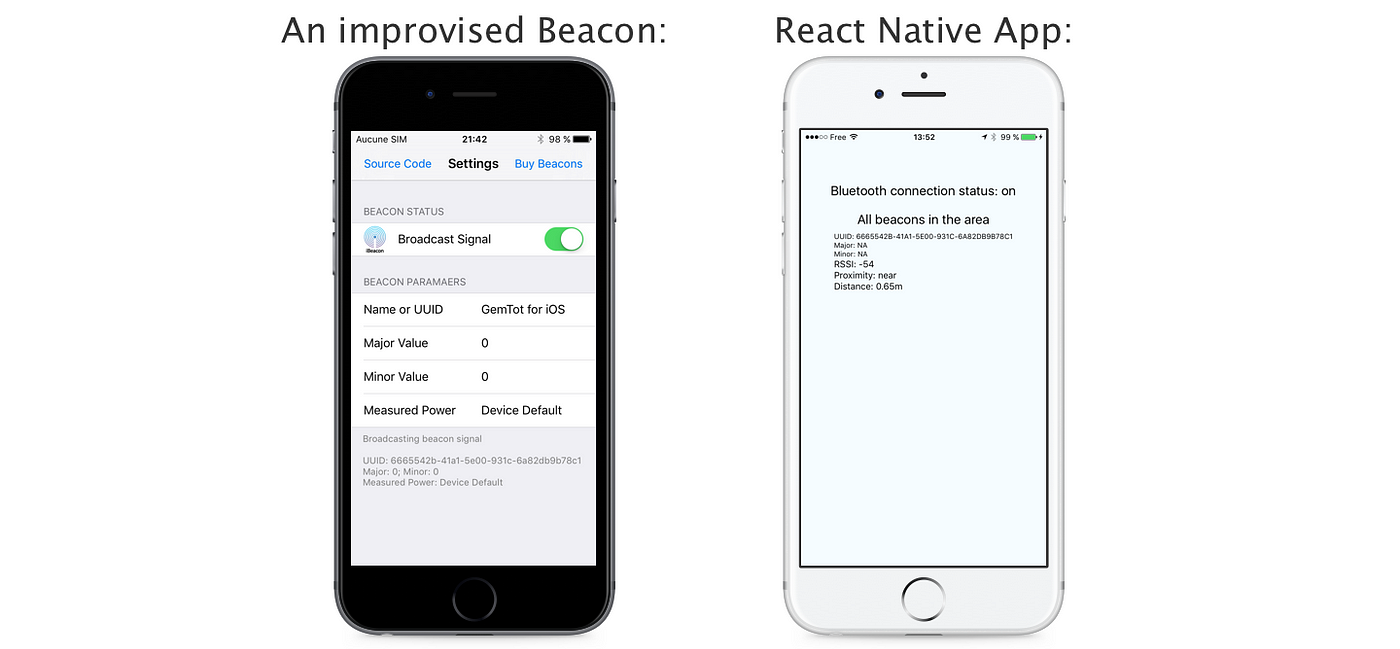 How to play with iBeacons in a React Native application | by Erwan Datin |  Medium