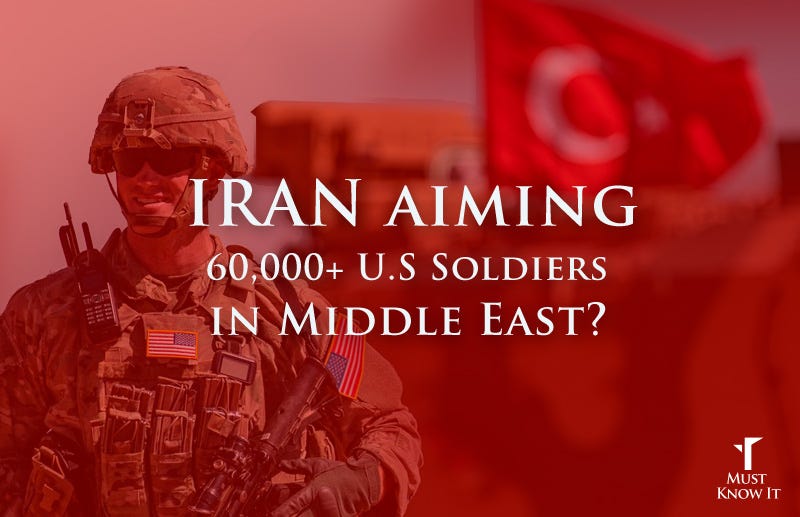 Iran is aiming 60,000+ U.S. soldiers in Middle East?