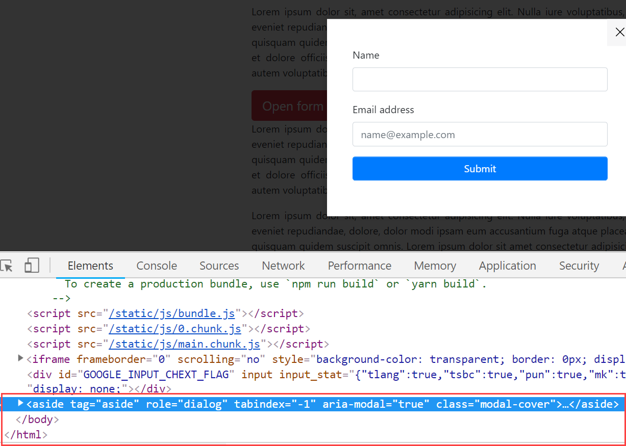 Build a full-featured Modal dialog Form with React | by Krissanawat​  Kaewsanmuang | Bits and Pieces