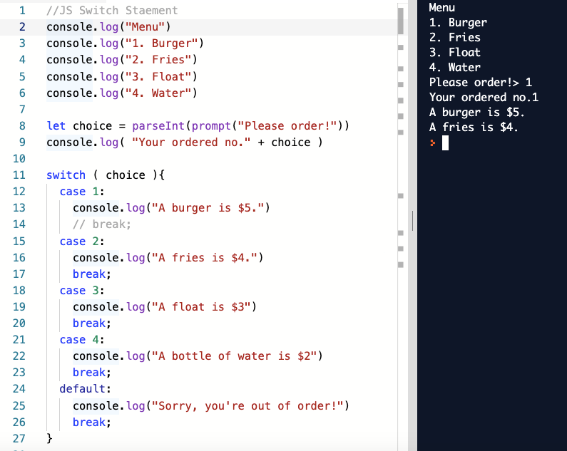 Switch Statement in JavaScript. : ( ) | by Injae Lee | Medium