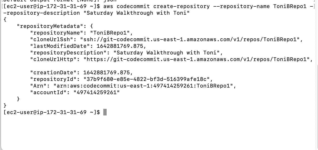 AWS Code Commit Configurations w/CLI | by Toni Benn | Jan, 2022 | Medium