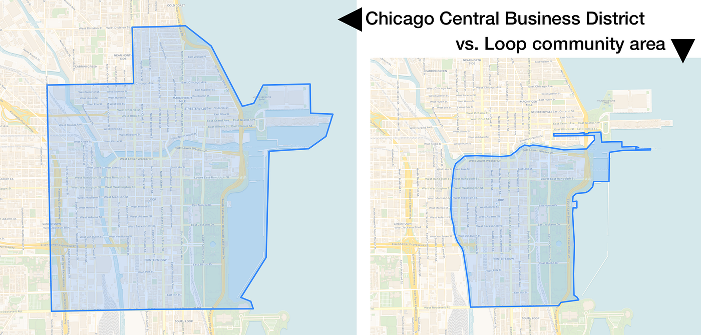 Chicago Central Business District Map Ask Cityscape: What's The Difference Between The Loop And The Central  Business District? | By Steven Vance | Chicago Cityscape's Blog