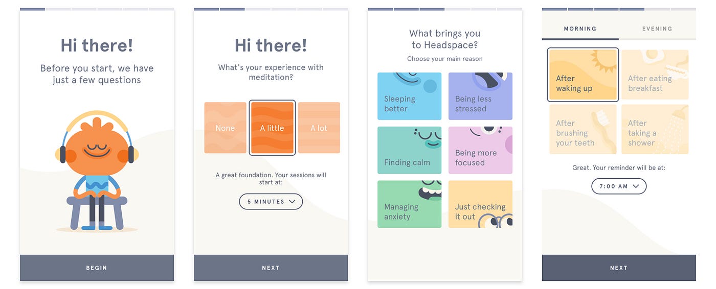 Onboarding Journey of Headspace iOS App by Dhaval Gandhi