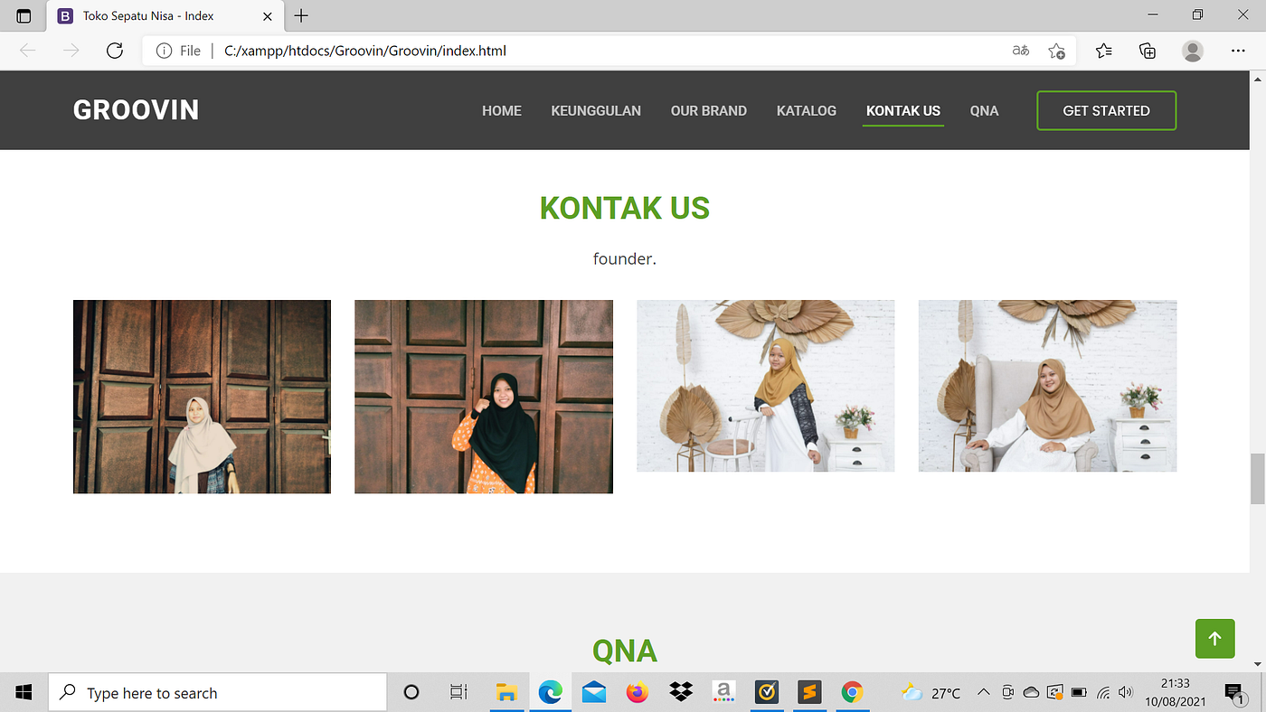 Desain Website Toko Sepatu Nisa Menggunakan HTML Dan CSS | by NU'IM ...