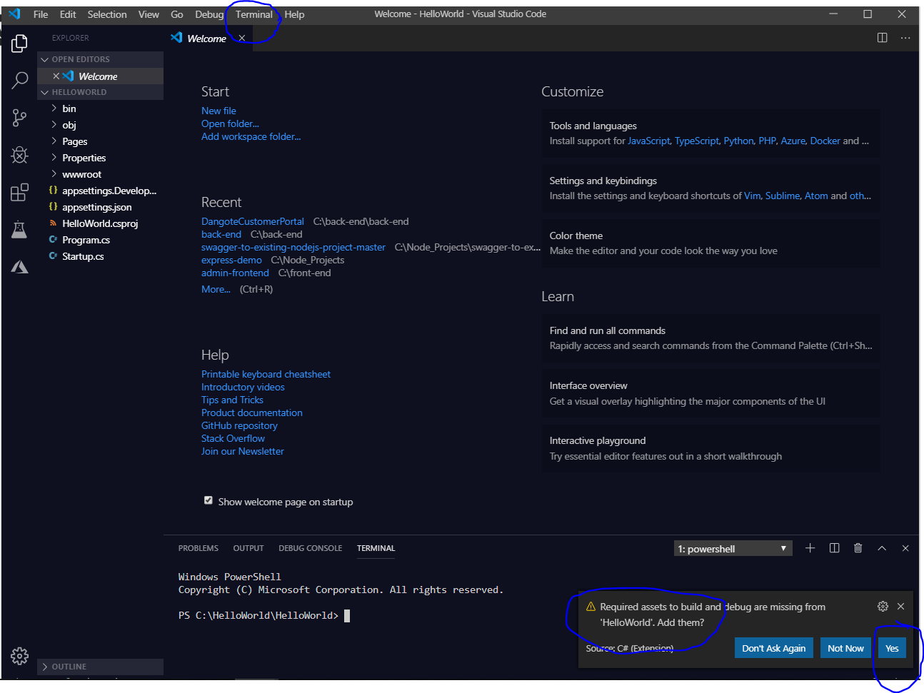 How to open an existing .Net Core project Visual Studio Solution in ...
