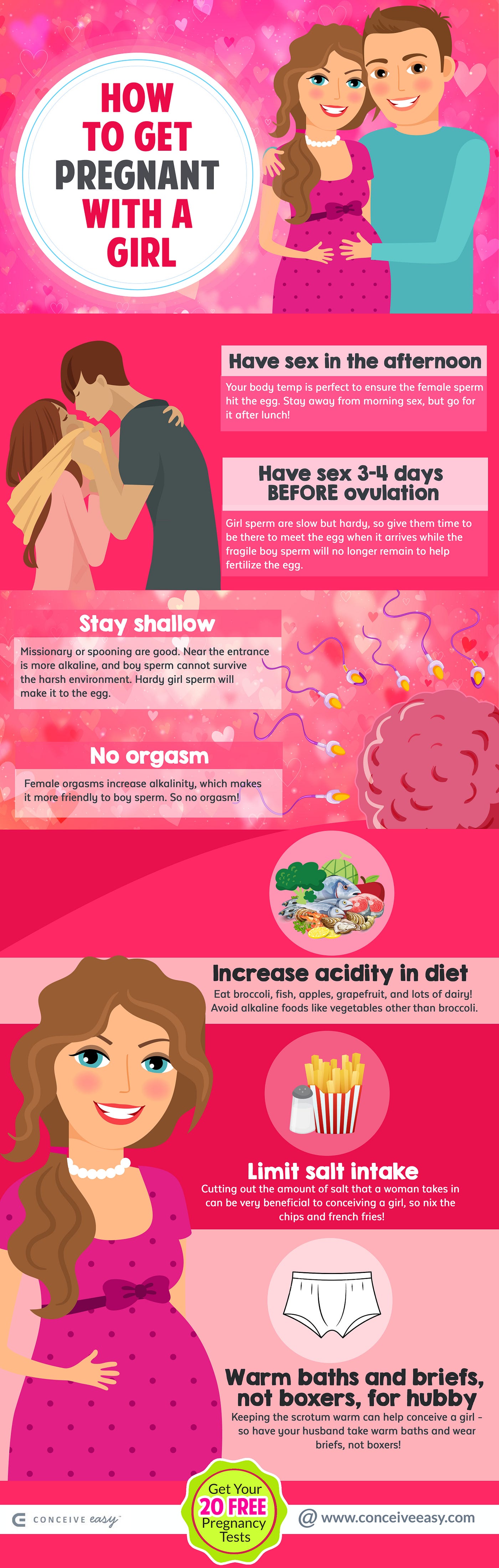 7 Tips How to Get Pregnant with a Girl Infographic | by Conceive Easy ...