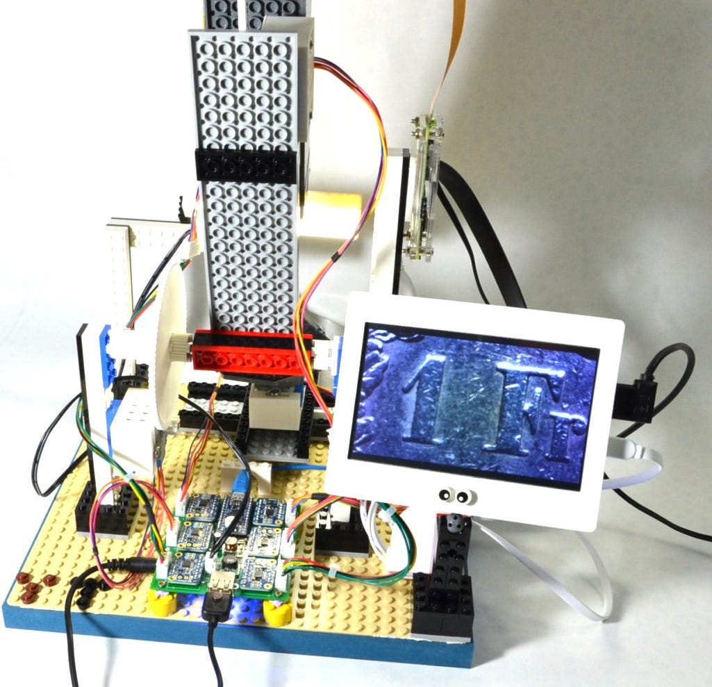 A functional LEGO microscope. Credit: IBM Research