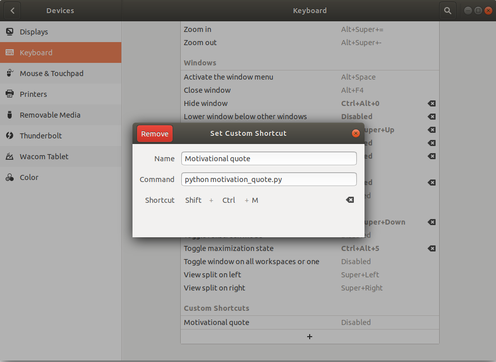 Building a desktop app using GTK and Python to display motivational ...