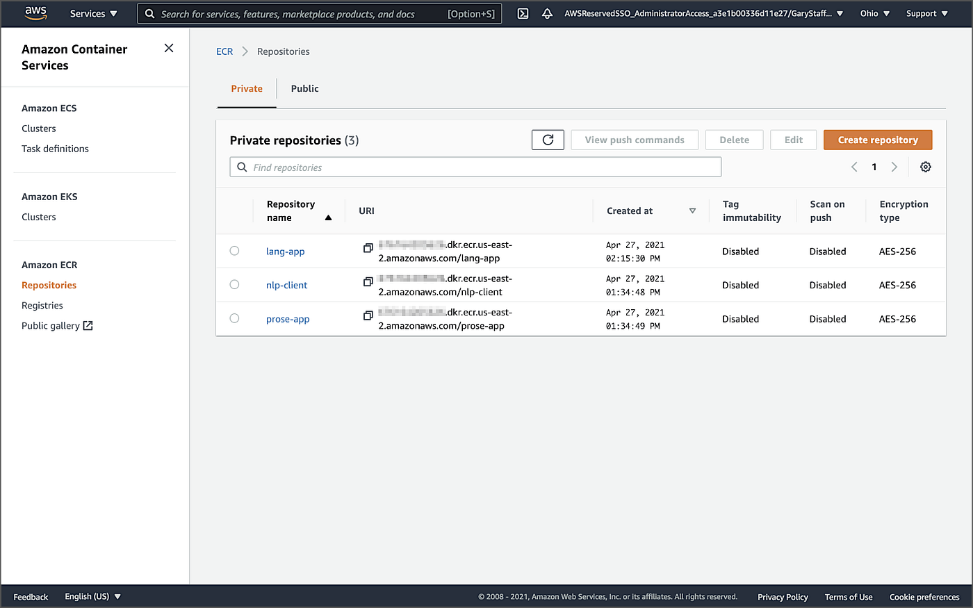 CrossAccount Amazon Elastic Container Registry (ECR) Access for ECS