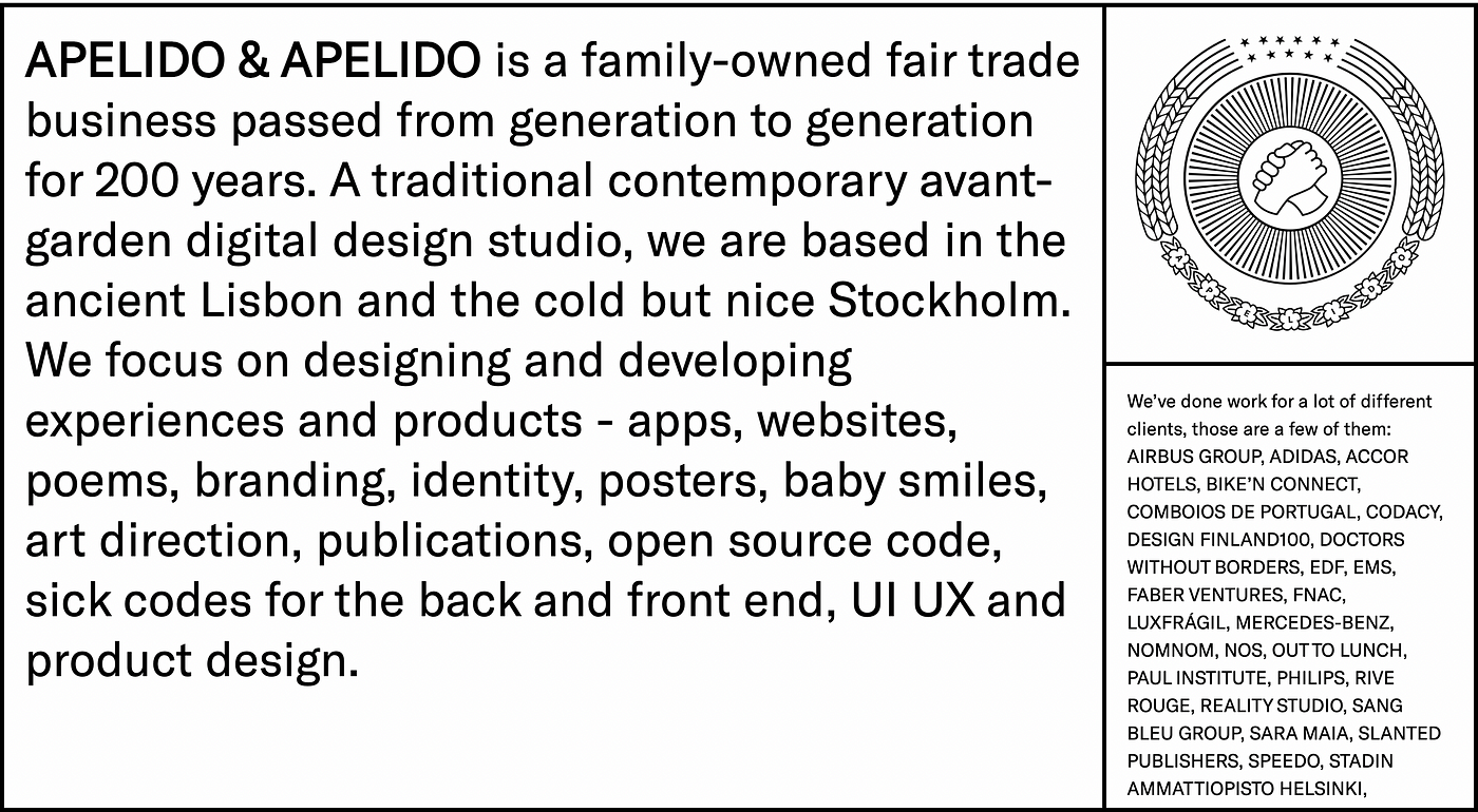 The Apelido & Apelido website.