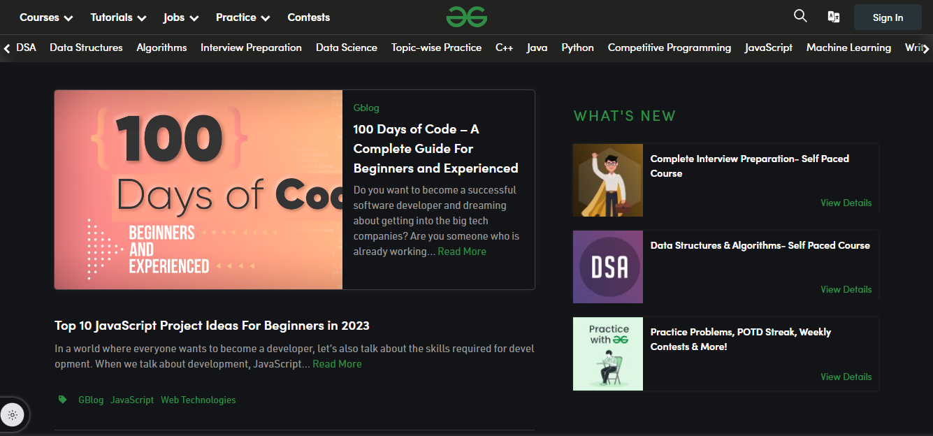 Write educational content on GeeksforGeeks to earn money online