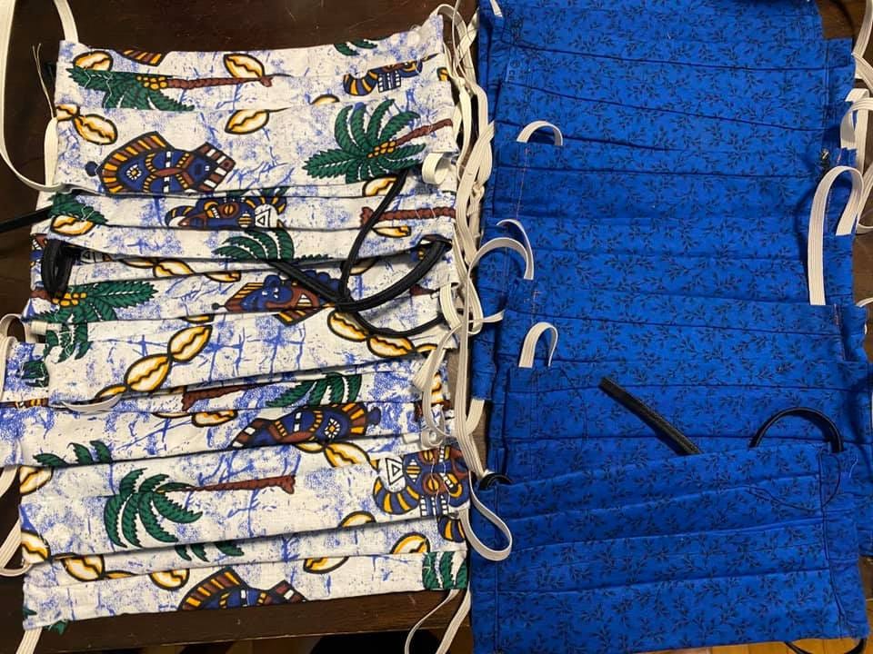 A couple dozen fabric masks