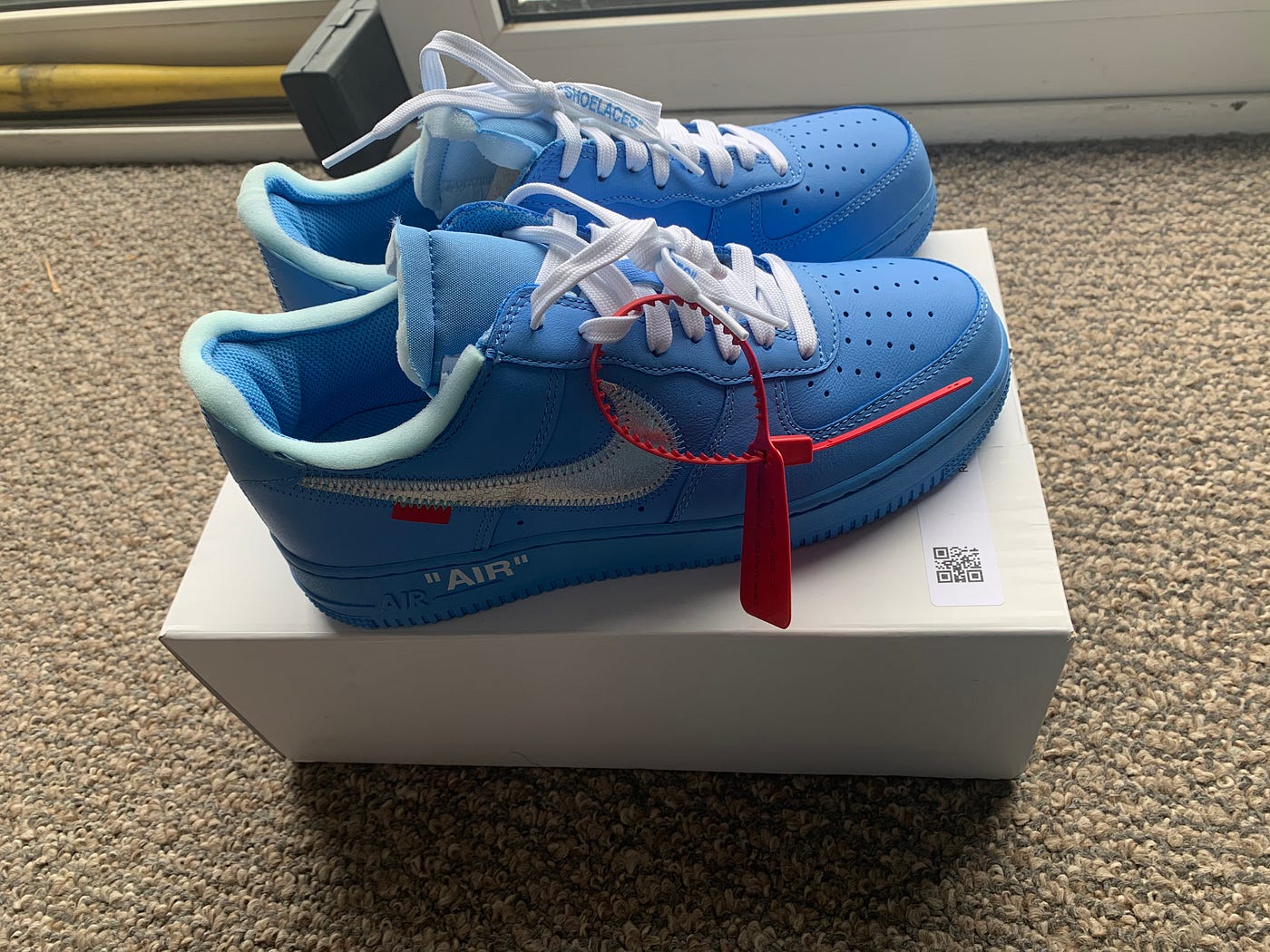 Nike Air Force 1 Low Off White Mca University Blue By Eric Medium