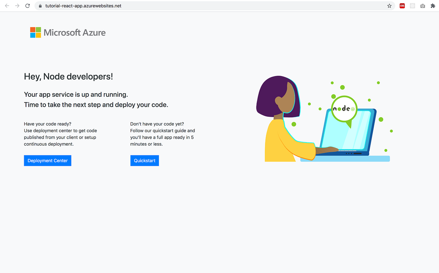 How To Build And Deploy An Azure Nodejs Webapp Using Visual Studio Code Darrenjrobinson Bespoke Identity And Access Management Solutions