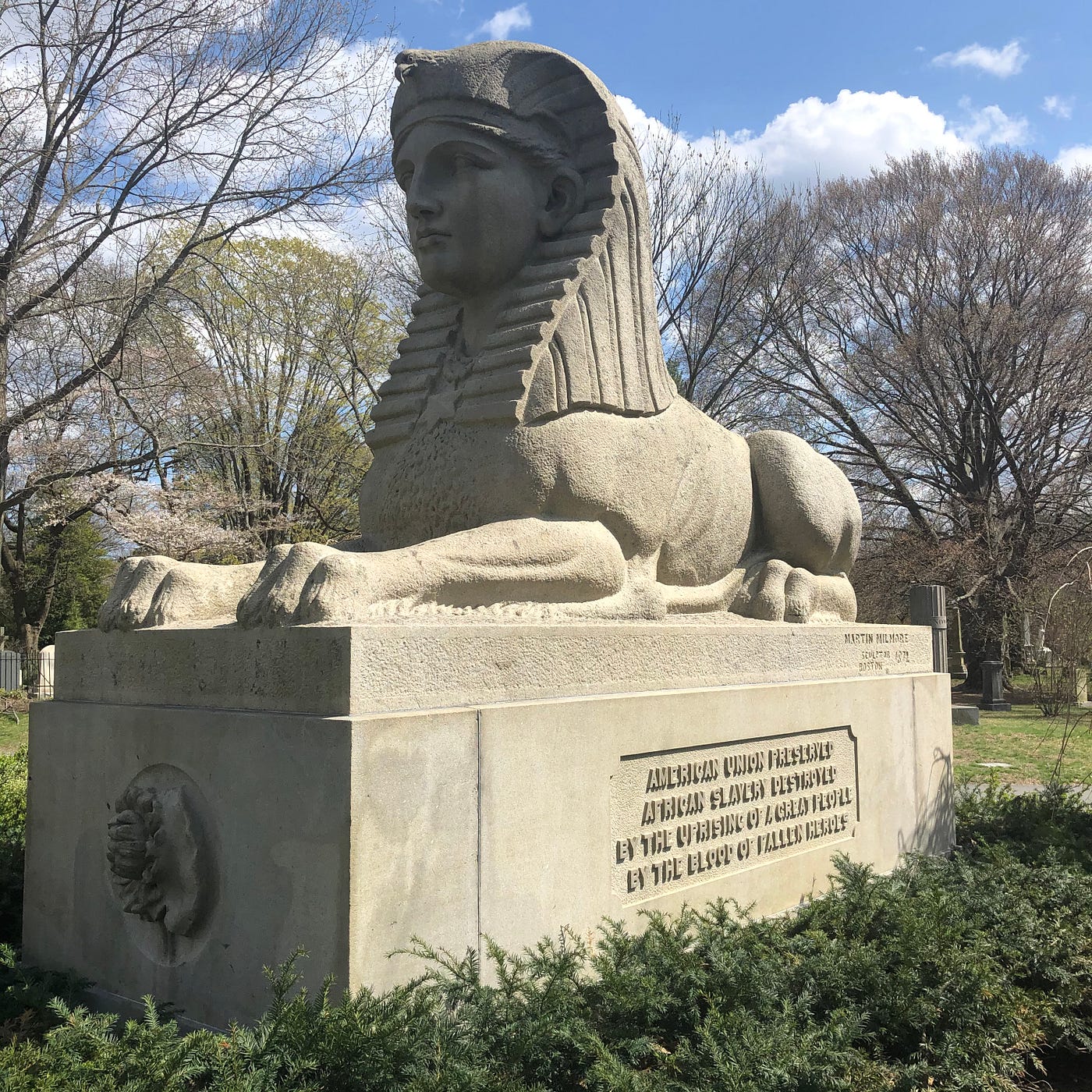 The Sphinx at Mount Auburn Cemetery, Cambridge, Massaschusetts
