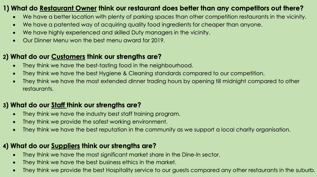 competitors in restaurant business