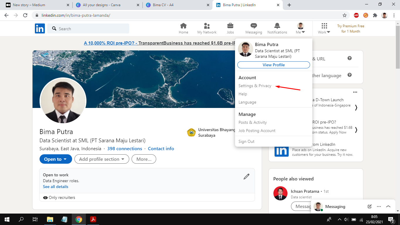 Cara Upload Resume Atau Cv Di Linkedin Bima Putra Medium