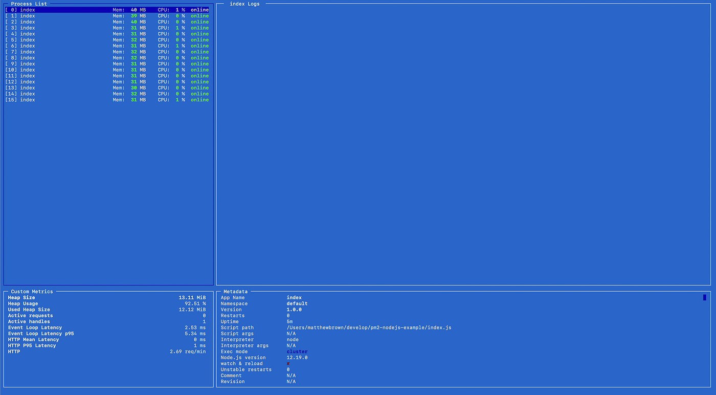 Manage NodeJS Production Processes With PM2 | by Matthew Brown | The  Startup | Medium